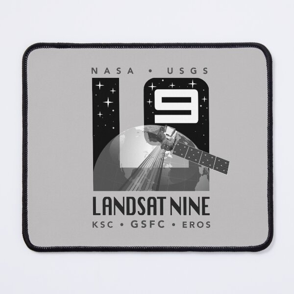 Item preview, LANDSAT 9 logo mission - black and white designed and sold by trendistudio.