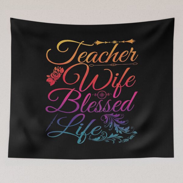 Item preview, Teacher Wife and Blessed Life | Proud Teacher | Teaching Job designed and sold by YAHIA-14.