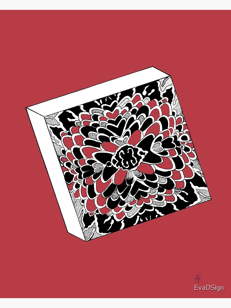 Der Würfel in rot - The dice in red von EvaDSign