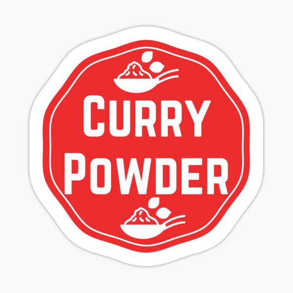 "CURRY POWDER Red Label " Sticker for Sale by LabelStore Redbubble