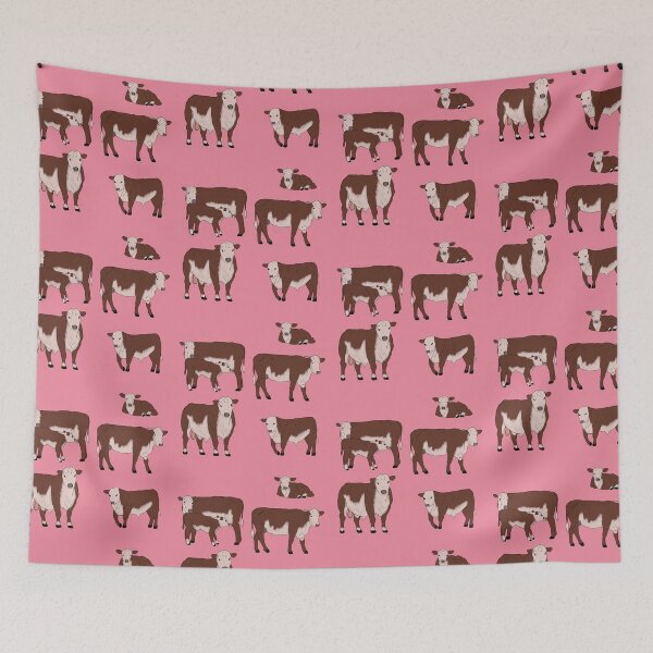 Item preview, Hereford Cattle Pattern Pink designed and sold by Ashley Gagnon.