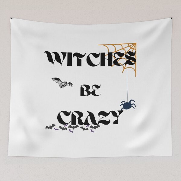 Item preview, Womens Witches Be Crazy Party Halloween Gift - Spiderweb and Flying Bats designed and sold by DKA-2ndBoy.