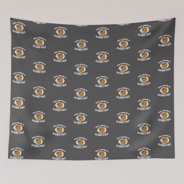 Item preview, Totally Addicted To Guinea Pigs -funny cavy design in white text designed and sold by katiekendall.