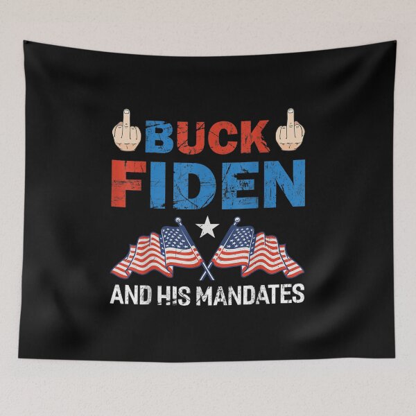 Item preview, Middle Finger Buck Fiden and His Mandates American Flag designed and sold by Nilsolander.