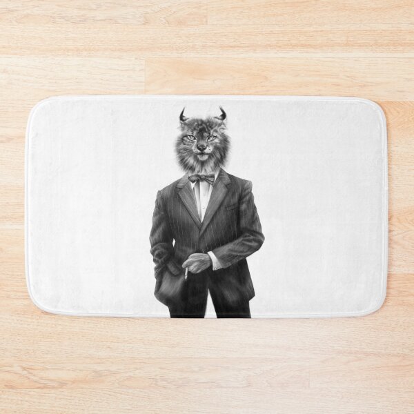 Item preview, Dapper and Elegant Lynx Cat Wearing a Pin Striped Suit and Bow Tie designed and sold by Tyler Rosso.
