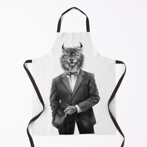 Item preview, Dapper and Elegant Lynx Cat Wearing a Pin Striped Suit and Bow Tie designed and sold by Tyler Rosso.