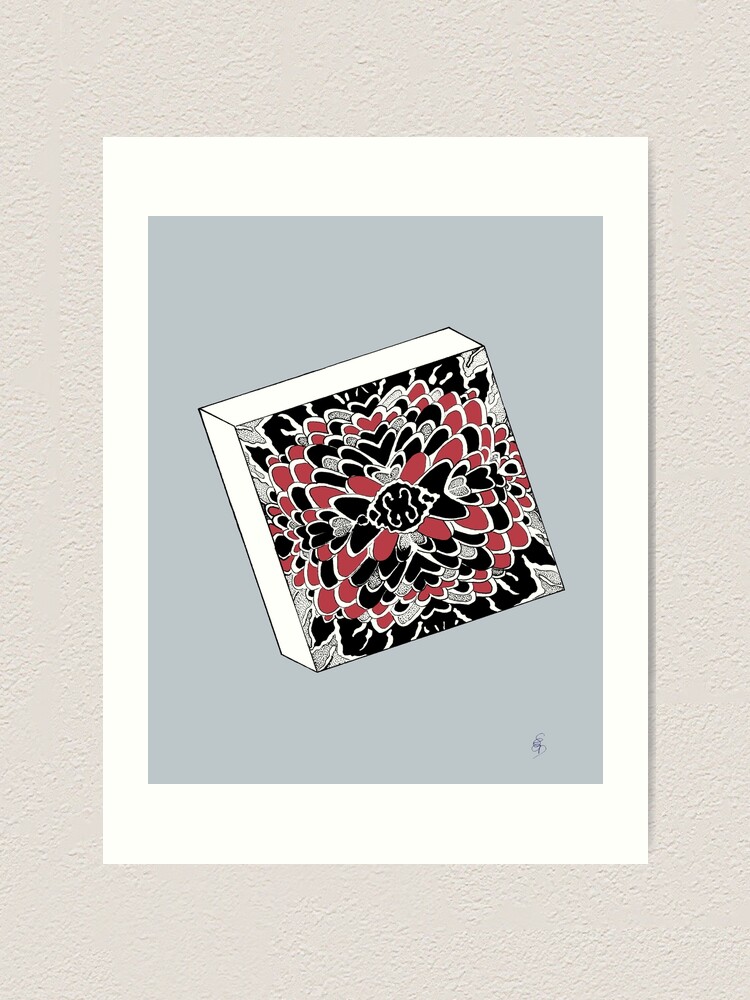 Alternative Ansicht von Der Würfel in rot & silber - The dice in red & silver Kunstdruck