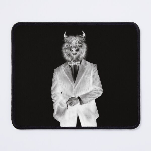 Item preview, Dapper and Elegant Lynx Cat Wearing a Pin Striped Suit and Bow Tie designed and sold by Tyler Rosso.