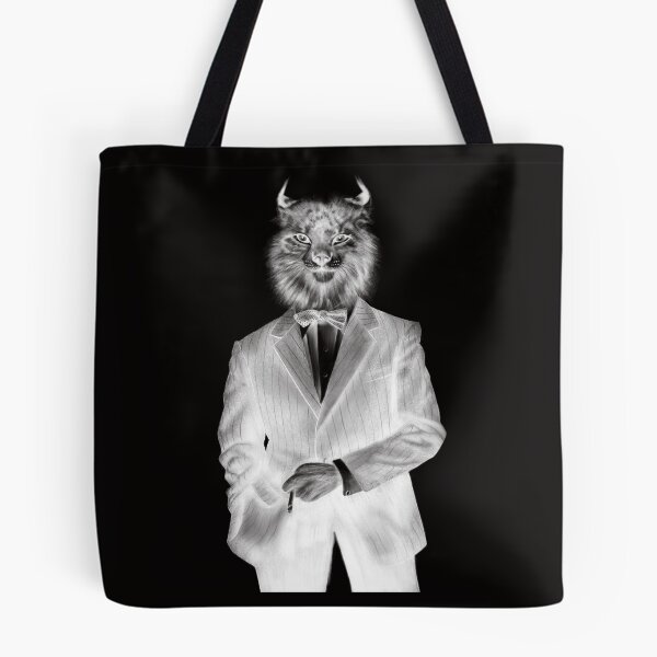 Item preview, Dapper and Elegant Lynx Cat Wearing a Pin Striped Suit and Bow Tie designed and sold by Tyler Rosso.