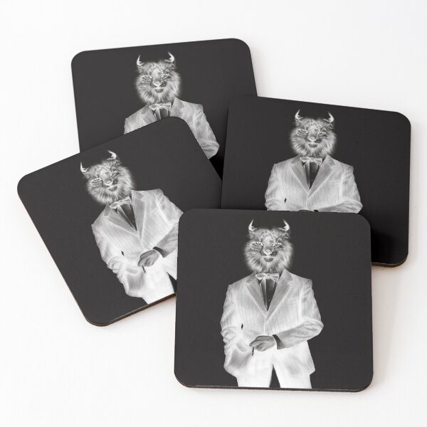 Item preview, Dapper and Elegant Lynx Cat Wearing a Pin Striped Suit and Bow Tie designed and sold by Tyler Rosso.
