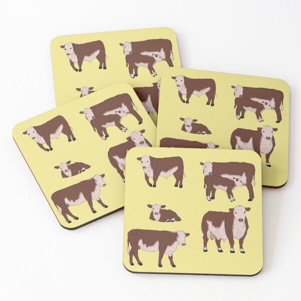 Item preview, Hereford Cattle Pattern Yellow designed and sold by Ashley Gagnon.