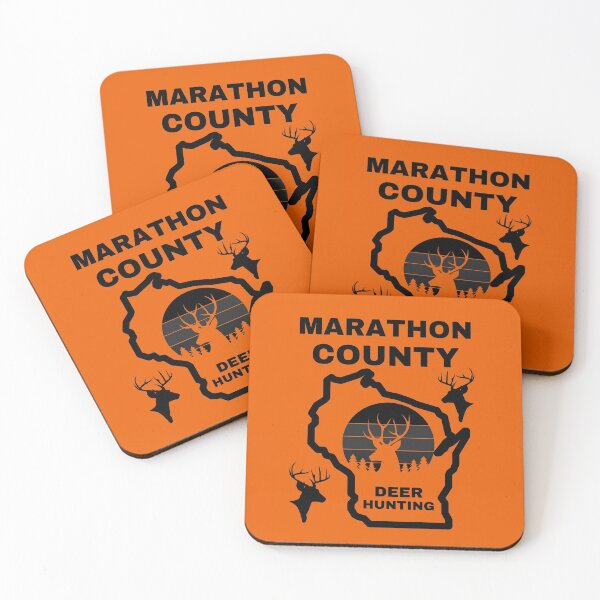 Item preview, Wisconsin Deer Hunter Marathon County designed and sold by WoodburyLake.