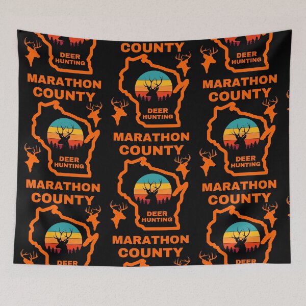 Item preview, Wisconsin Deer Hunter Marathon County designed and sold by WoodburyLake.