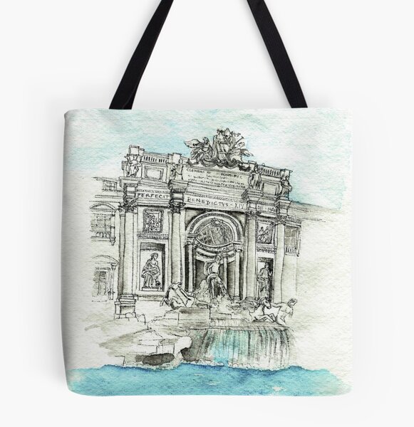 Fontana di Trevi Rome Italy Tote Bag by EMangl