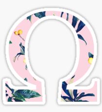 Omega with Plants Sticker
