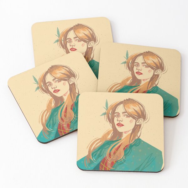 Item preview, soft girl in blue coat design designed and sold by miradmila.
