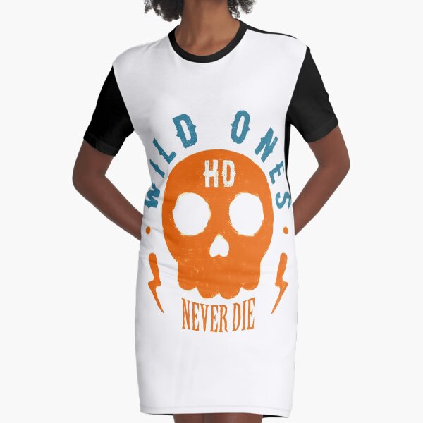 Wild Ones Never Die Graphic T-Shirt Dress