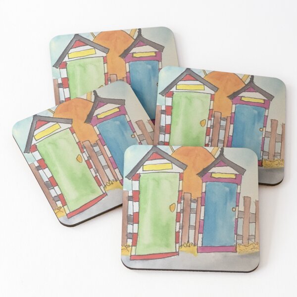 Item preview, Beach huts designed and sold by ArtistRebeccaLS.
