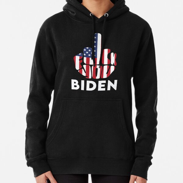 Fick Biden Mittelfinger USA Flagge Hoodie