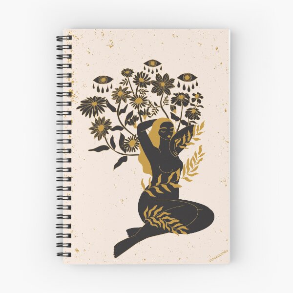 Item preview, black and gold flowers designed and sold by anneamanda.