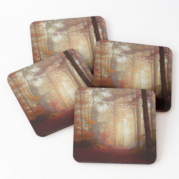Item preview, Fall Hike - Colourful Autumn Forest designed and sold by Dyrk Wyst Redbubble Shop.