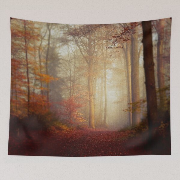Item preview, Fall Hike - Colourful Autumn Forest designed and sold by Dyrk Wyst Redbubble Shop.
