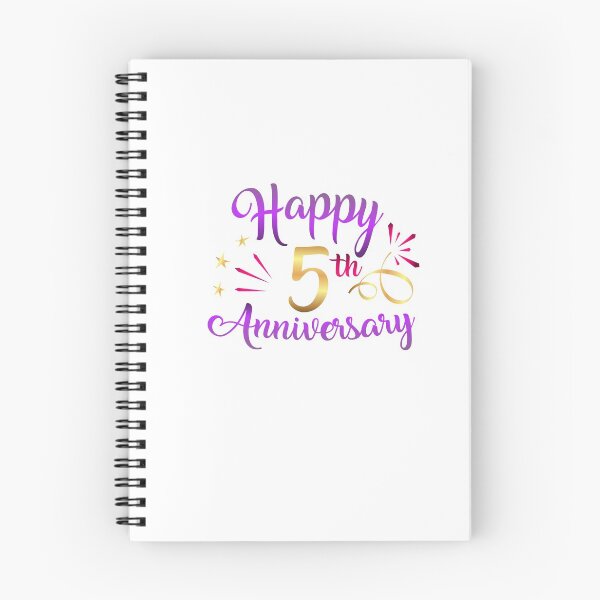 Item preview, Happy 5th Anniversary Fifth Five Year Greeting Congrat designed and sold by Hanna Kovalchuk.