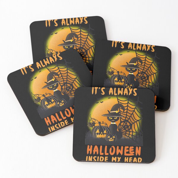 Item preview, It's Always Halloween Inside My Head Cat designed and sold by Fabvity.