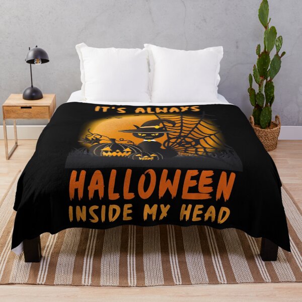 Item preview, It's Always Halloween Inside My Head Cat designed and sold by Fabvity.