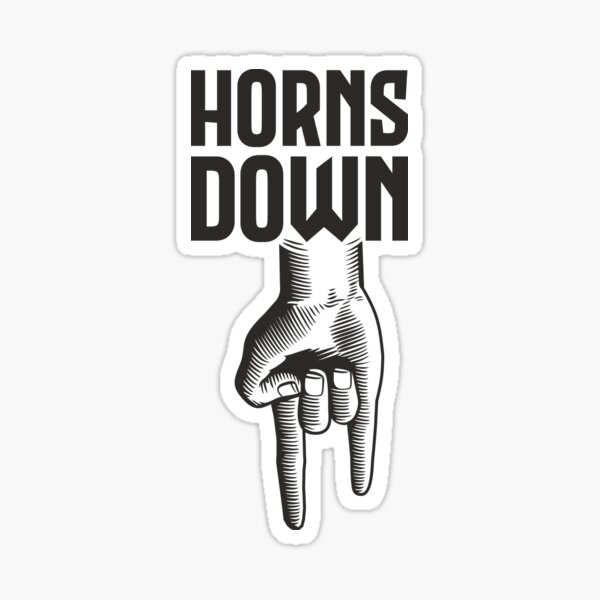 Item preview, Horns down football texas bull rocker symbol american football west virginia designed and sold by Scribble-Design.