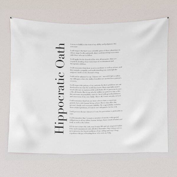 Item preview, Hippocratic Oath designed and sold by wisemagpie.