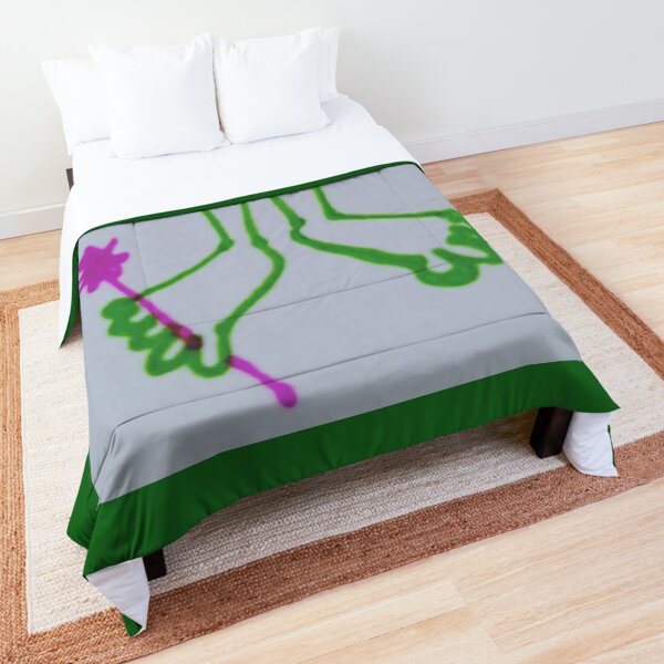 Healthy happy feet in green Comforter