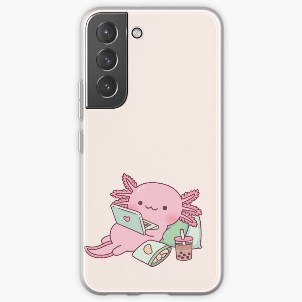 Discover Cute Chilling Axolotl | Samsung Galaxy Phone Case