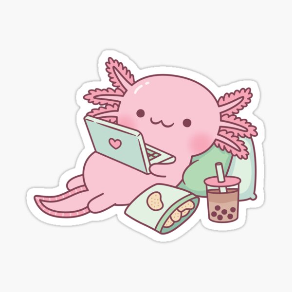 Axolotl glaçant mignon Sticker