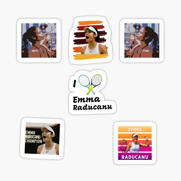 "Emma Raducanu Sticker" Sticker for Sale by Marvellicious | Redbubble