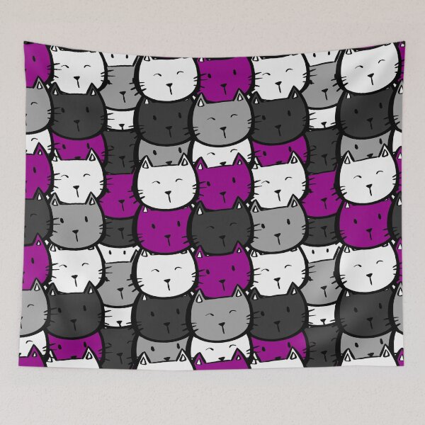 Item preview, Subtle Ace Flag Cat Pattern designed and sold by -Gedwolcraeft-.