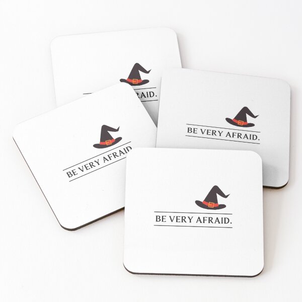 Item preview, Be Very Afraid Fun Halloween Design Letters with Witch Hat Graphics designed and sold by Evartdesign.