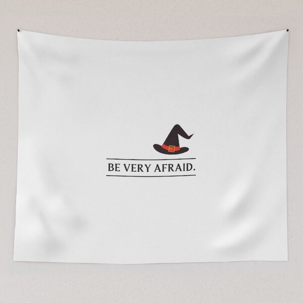 Item preview, Be Very Afraid Fun Halloween Design Letters with Witch Hat Graphics designed and sold by Evartdesign.
