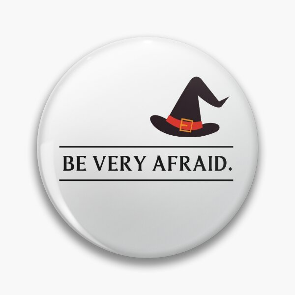 Item preview, Be Very Afraid Fun Halloween Design Letters with Witch Hat Graphics designed and sold by Evartdesign.