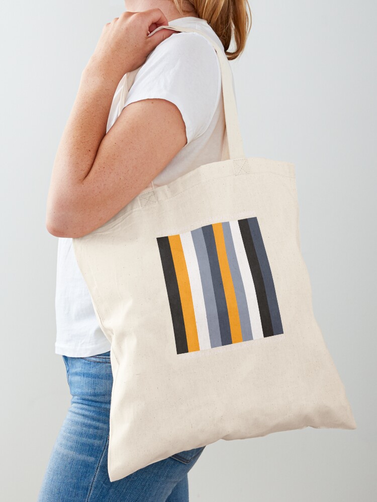 Simple colored stripes tote bag