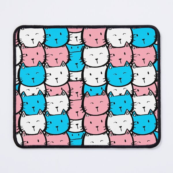 Item preview, Subtle Trans Flag Cat Pattern designed and sold by -Gedwolcraeft-.