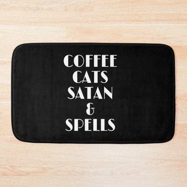 Item preview, COFFEE CATS SATEN AND SPELLS designed and sold by DemonicGloom.