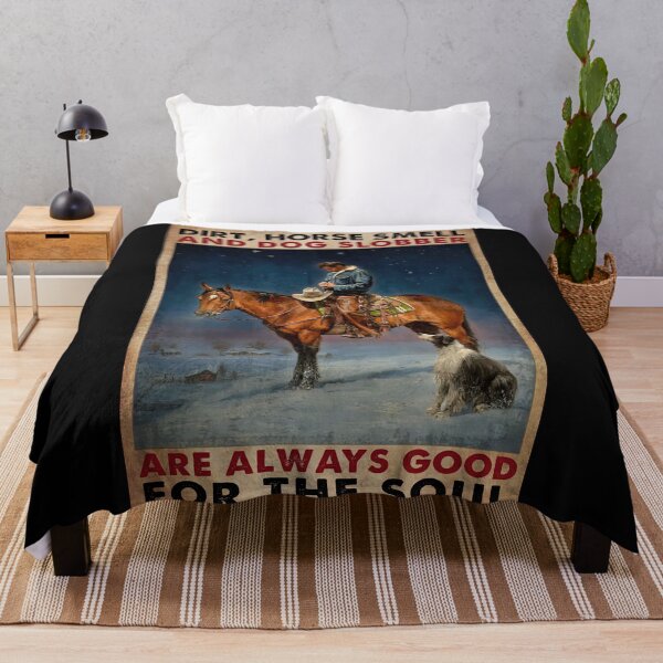 Item preview, Dirt Horse Smell And Dog Slobber Are Always Good For The Soul - Men Horses Dog Poster Gift designed and sold by SockaArt1.