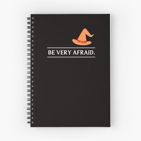 Item preview, Be Very Afraid Fun Halloween Design Letters with Witch Hat Graphics Black Background  designed and sold by Evartdesign.