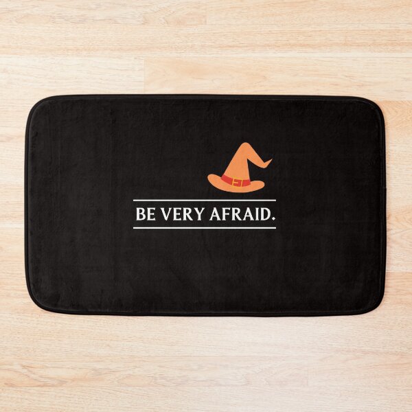 Item preview, Be Very Afraid Fun Halloween Design Letters with Witch Hat Graphics Black Background  designed and sold by Evartdesign.