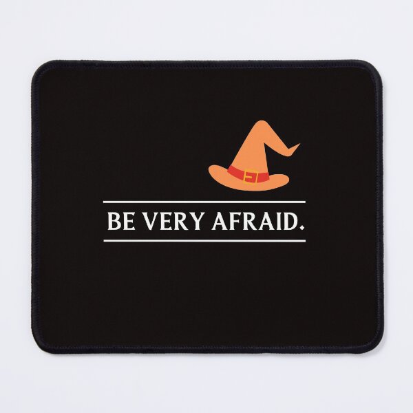 Item preview, Be Very Afraid Fun Halloween Design Letters with Witch Hat Graphics Black Background  designed and sold by Evartdesign.