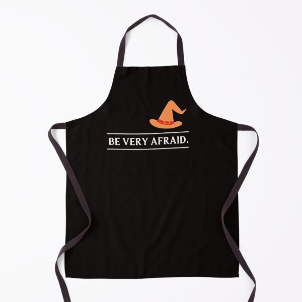 Item preview, Be Very Afraid Fun Halloween Design Letters with Witch Hat Graphics Black Background designed and sold by Evartdesign.