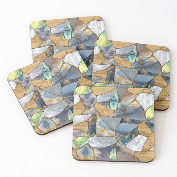 Item preview, Marble and gold cells - ocean designed and sold by k9printart.