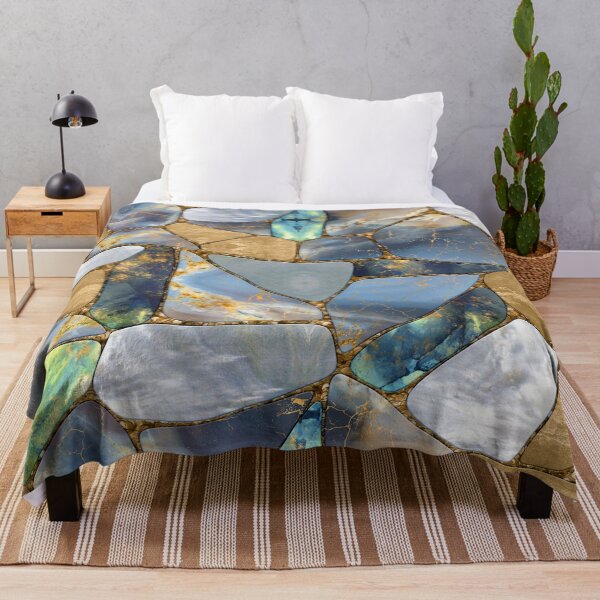 Item preview, Marble and gold cells - ocean designed and sold by k9printart.