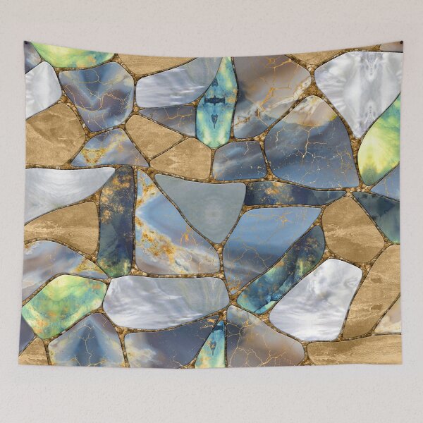 Item preview, Marble and gold cells - ocean designed and sold by k9printart.